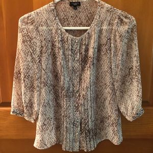 Talbots Blouse in Snakeskin Print